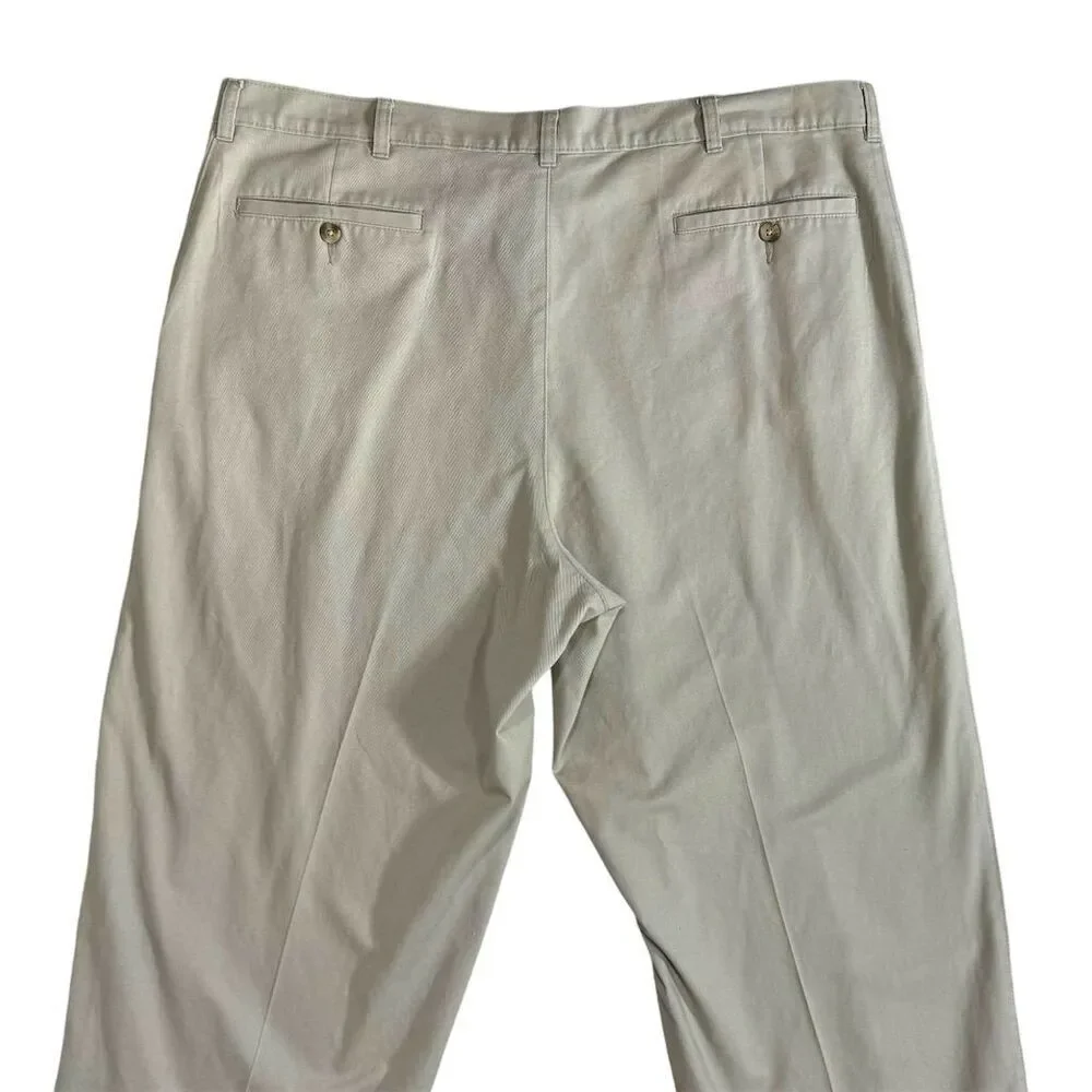 George Men's Relaxed‎ Fit Chino Pants Beige Cream Size 44 x 32 Casual